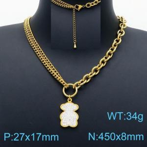 SS Gold-Plating Necklace - KN201185-Z