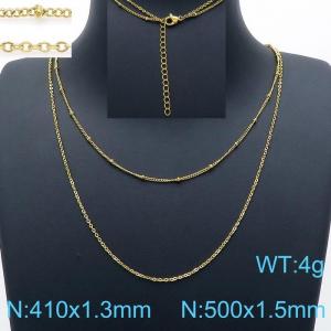 SS Gold-Plating Necklace - KN201374-Z