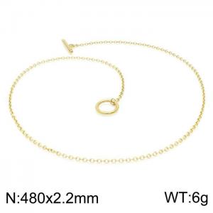 SS Gold-Plating Necklace - KN201375-Z
