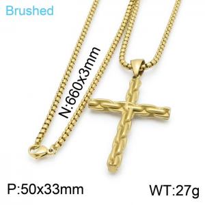 SS Gold-Plating Necklace - KN201393-KFC