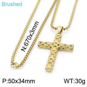 SS Gold-Plating Necklace - KN201397-KFC