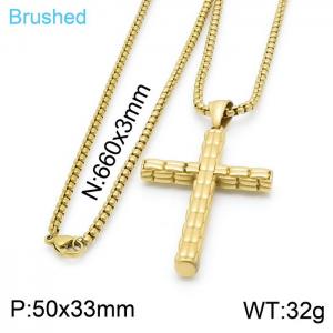 SS Gold-Plating Necklace - KN201402-KFC