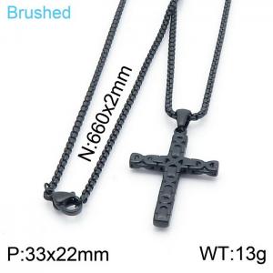 Stainless Steel Black-plating Necklace - KN201405-KFC