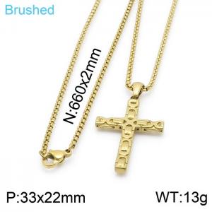 SS Gold-Plating Necklace - KN201408-KFC