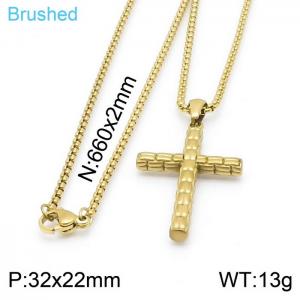 SS Gold-Plating Necklace - KN201411-KFC