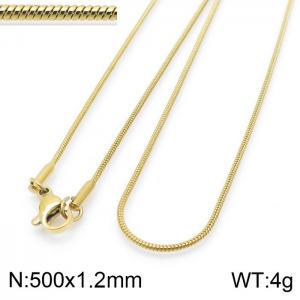 SS Gold-Plating Necklace - KN201509-Z