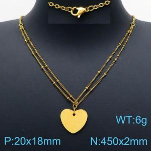 SS Gold-Plating Necklace - KN201510-Z