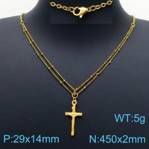 SS Gold-Plating Necklace - KN201513-Z