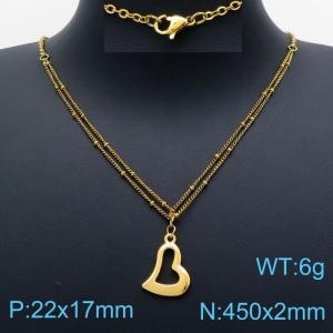 SS Gold-Plating Necklace - KN201516-Z