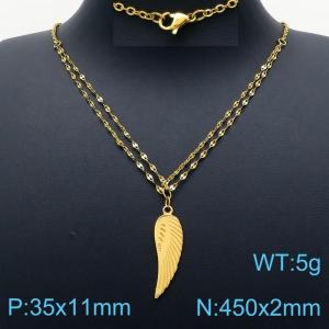 SS Gold-Plating Necklace - KN201522-Z