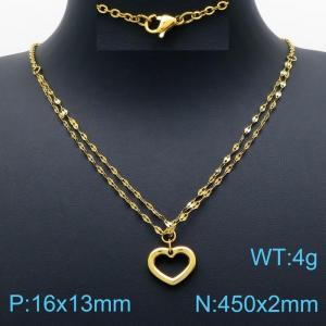 SS Gold-Plating Necklace - KN201524-Z