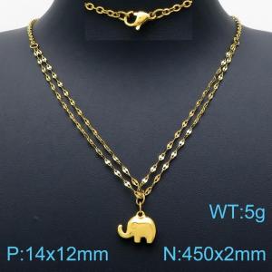SS Gold-Plating Necklace - KN201528-Z
