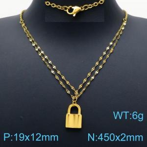 SS Gold-Plating Necklace - KN201530-Z