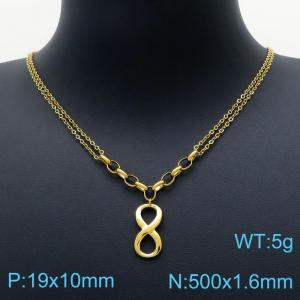 SS Gold-Plating Necklace - KN201533-Z
