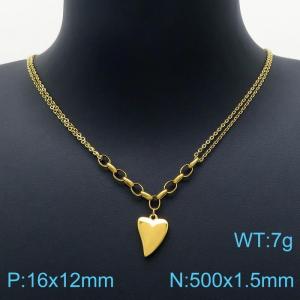 SS Gold-Plating Necklace - KN201535-Z