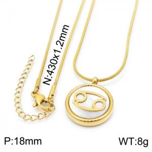 SS Gold-Plating Necklace - KN201576-KLX