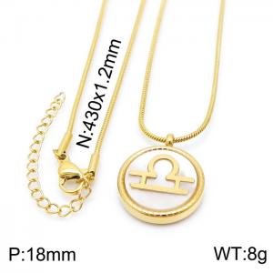 SS Gold-Plating Necklace - KN201580-KLX