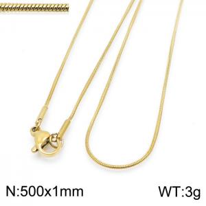SS Gold-Plating Necklace - KN201605-Z