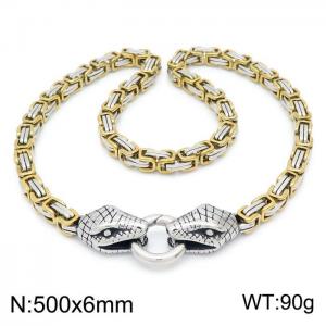 SS Gold-Plating Necklace - KN201608-Z