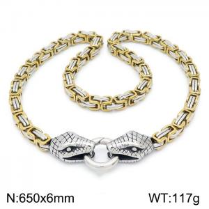 SS Gold-Plating Necklace - KN201611-Z