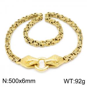 SS Gold-Plating Necklace - KN201623-Z
