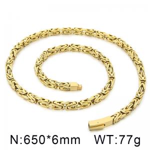 SS Gold-Plating Necklace - KN201732-KFC