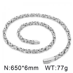 European and American hip-hop stainless steel retro style king chain trendy necklace - KN201733-KFC