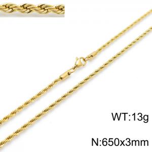 SS Gold-Plating Necklace - KN201800-Z