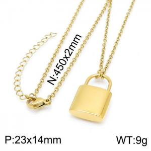 SS Gold-Plating Necklace - KN201824-Z