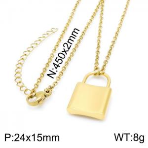SS Gold-Plating Necklace - KN201826-Z