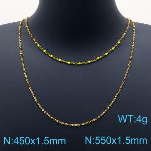 SS Gold-Plating Necklace - KN201906-Z