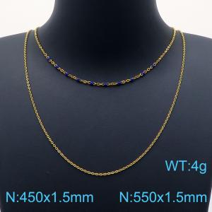 SS Gold-Plating Necklace - KN201907-Z
