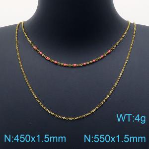 SS Gold-Plating Necklace - KN201908-Z