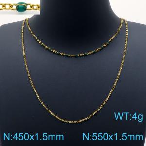 SS Gold-Plating Necklace - KN201910-Z