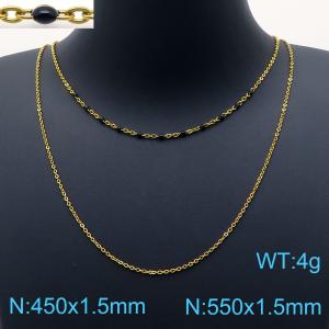 SS Gold-Plating Necklace - KN201911-Z