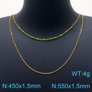 SS Gold-Plating Necklace - KN201912-Z