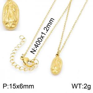 SS Gold-Plating Necklace - KN201928-KFC