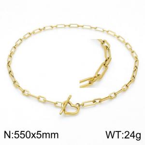 SS Gold-Plating Necklace - KN202040-Z