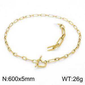 SS Gold-Plating Necklace - KN202041-Z
