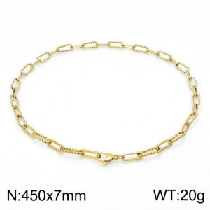 SS Gold-Plating Necklace - KN202070-Z