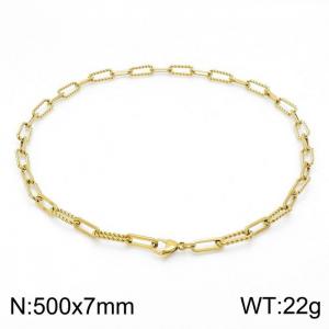 SS Gold-Plating Necklace - KN202071-Z