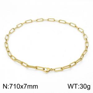 SS Gold-Plating Necklace - KN202075-Z