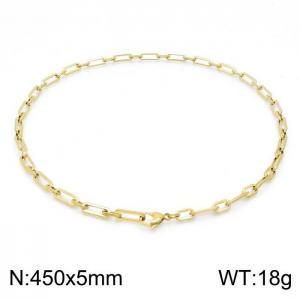 SS Gold-Plating Necklace - KN202091-Z