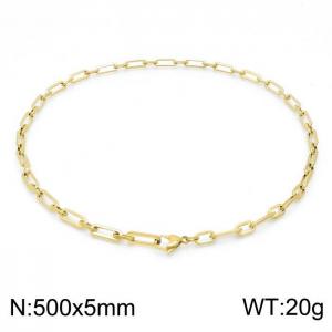SS Gold-Plating Necklace - KN202092-Z