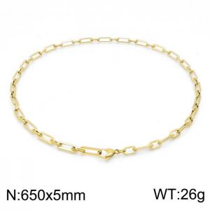 SS Gold-Plating Necklace - KN202095-Z