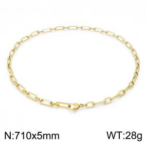 SS Gold-Plating Necklace - KN202096-Z