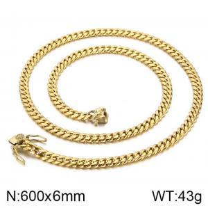 SS Gold-Plating Necklace - KN202118-Z