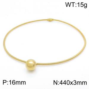 SS Gold-Plating Necklace - KN202120-HM