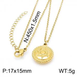 SS Gold-Plating Necklace - KN202168-Z