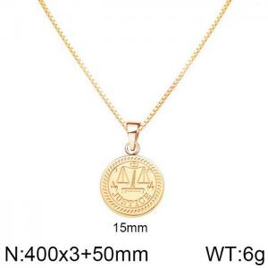 SS Gold-Plating Necklace - KN202230-WGML